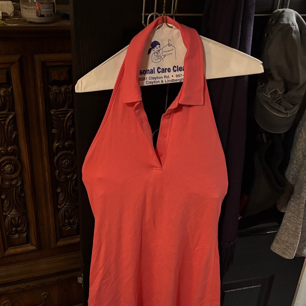 Moda International Coral Halter Neck Tennis Dress